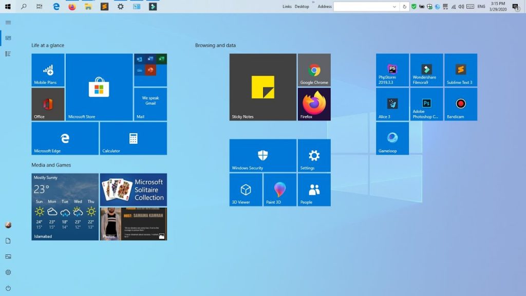 Customize Windows 10 desktop Appearance
